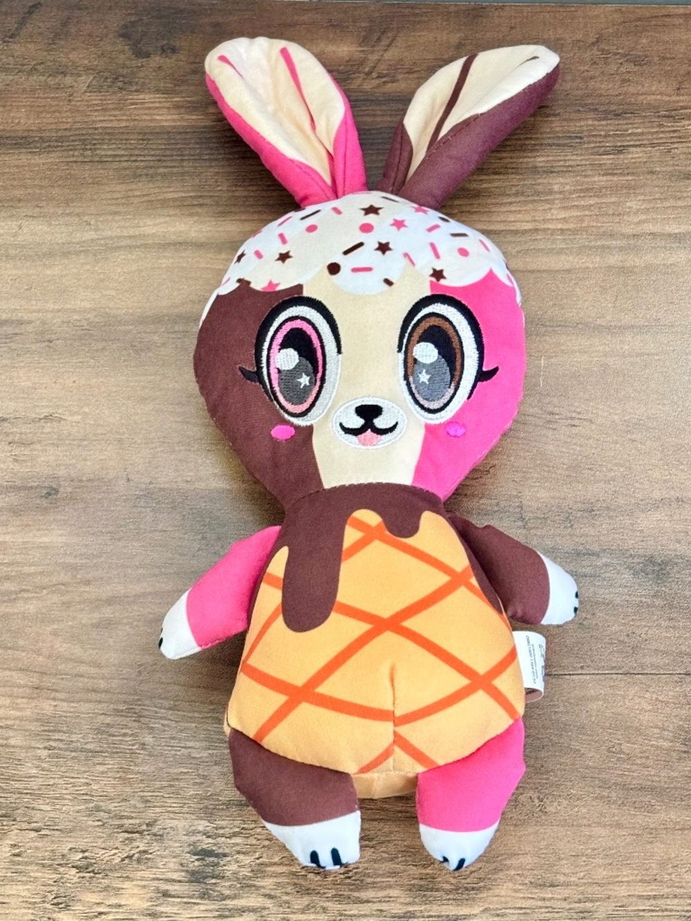 OMG Snuggle Me Scented Nina Bunny Plush Ice Cream Cone Scentco Bedtime Buddies